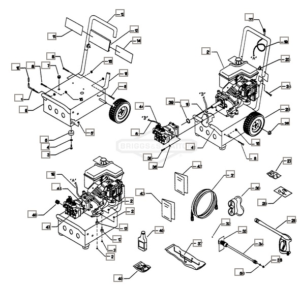 generac 1550-0 parts breakdown